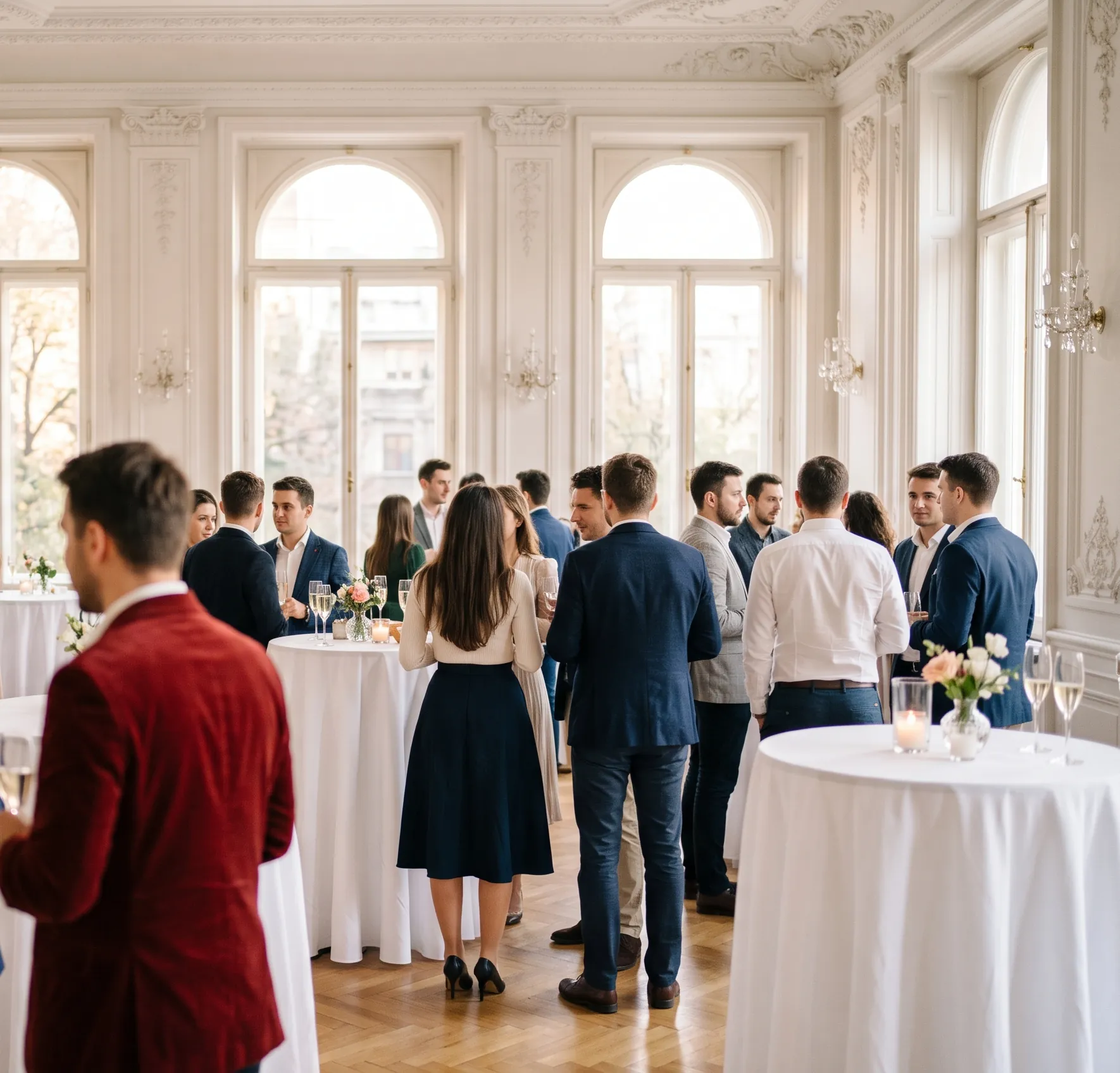 O seară de networking într-un salon clasic din București